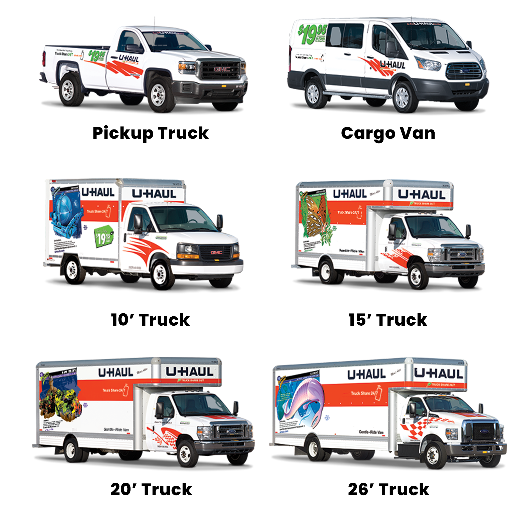 u-haul moving truck rental one way round trip affordable
